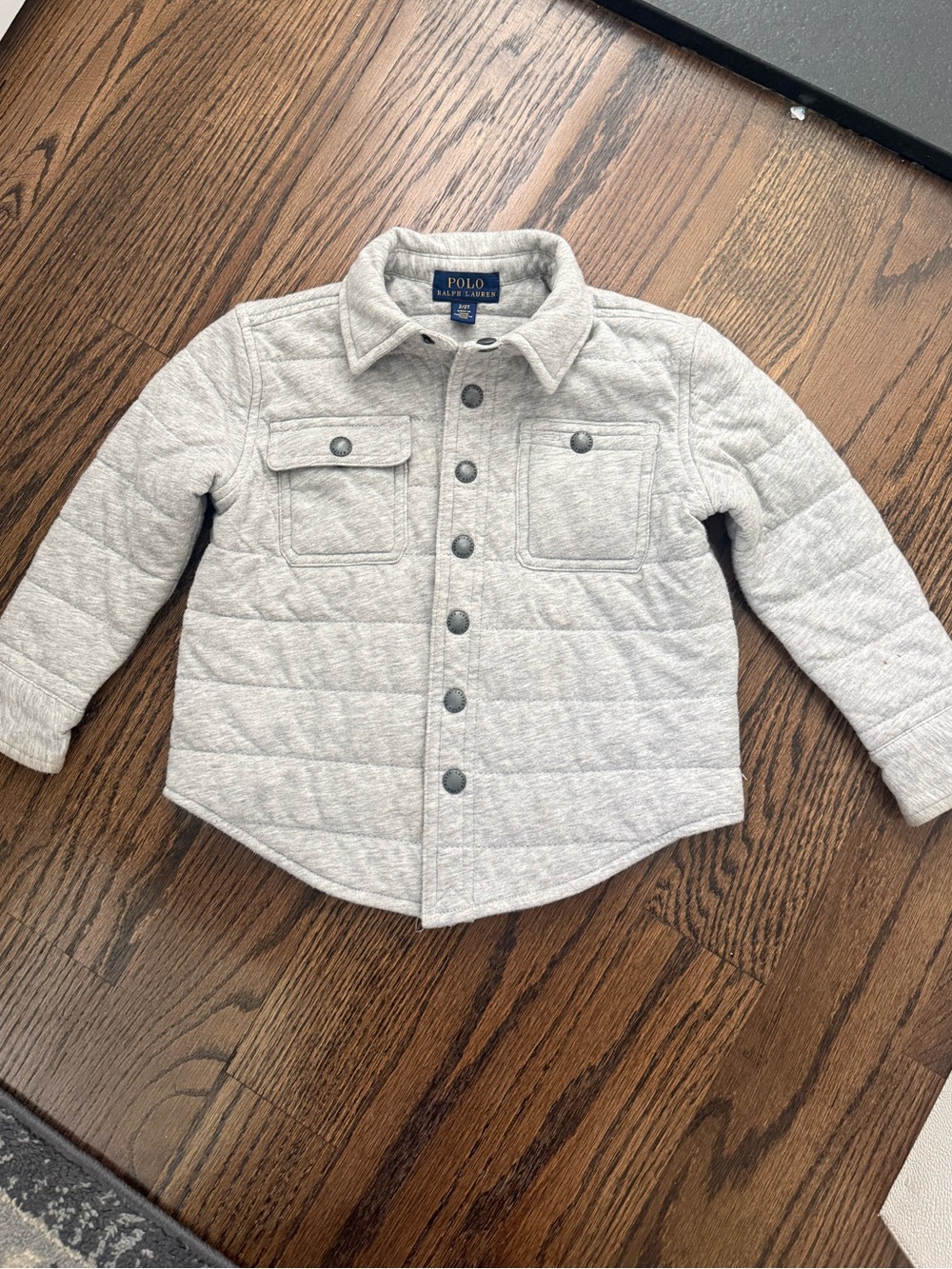 Polo by Ralph Lauren Gray Quilted Jacket for Kids